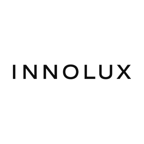 Innolux logo valkoisella pohjalla ja mustalla fontilla. 